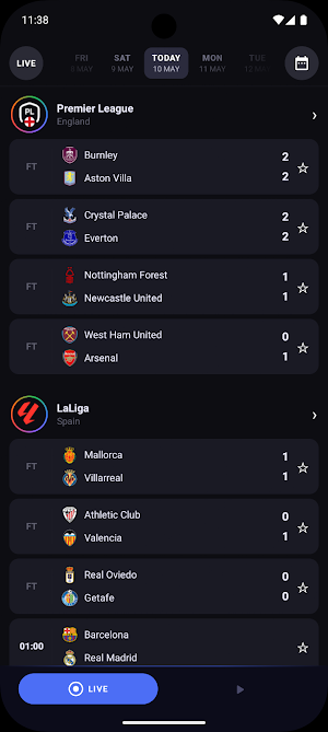 Play Zera - Soccer Live Scores Screenshot 1