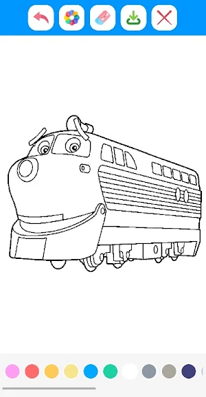 Cute Train Coloring Book Screenshot 3