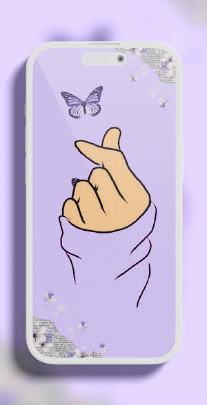 Finger Heart Wallpapers Screenshot 1