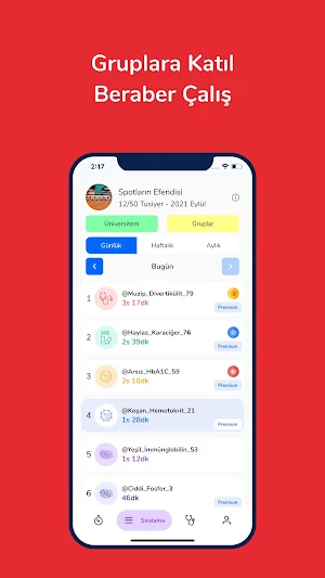 Tusiyer App - TUS Kronometre ve Çalışma Uygulaması Screenshot 2