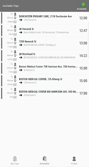 CTS Driver App Screenshot 2