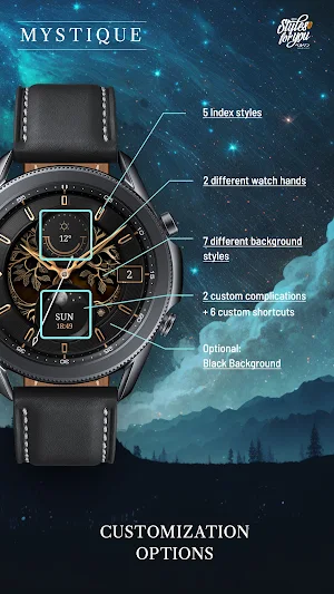 S4U Mystique - Gold watch face Screenshot 3