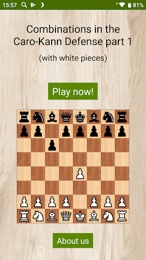 Combinations in the Caro-Kann Defense (free) Screenshot 0