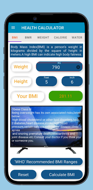 Health Calculator:Calorie,BMR Screenshot 0