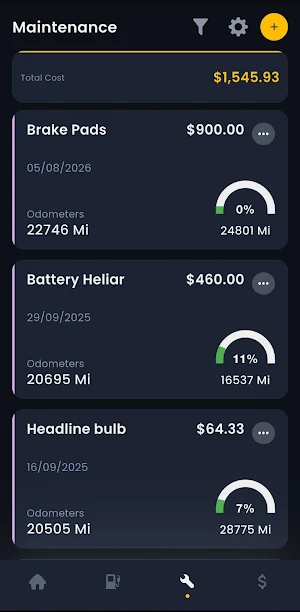 Car Control - Fuel & Costs Screenshot 3