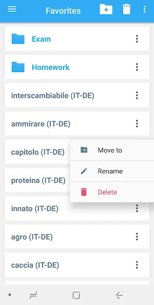 German-Italian Dictionary Screenshot 2