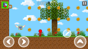 Red Stickman - Animation Parkour Fighter Screenshot 2