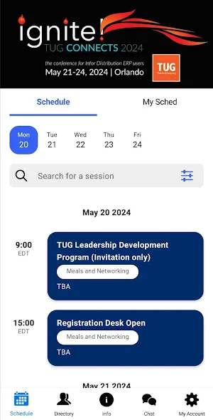 TUG Events Screenshot 0