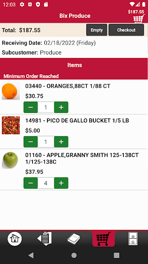 Bix Produce Checkout Screenshot 3