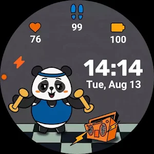 Kawaii Panda Watch Animated Screenshot 3