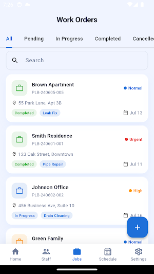 Plumbing Staff Control Screenshot 2