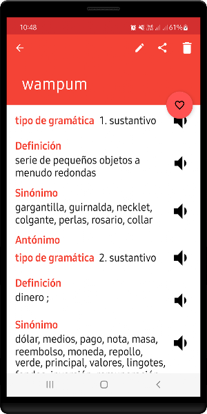 Spanish Thesaurus Screenshot 3
