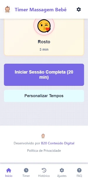 Timer Massagem do Bebê Screenshot 2