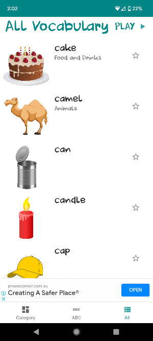 English Flashcards for kids Screenshot 2