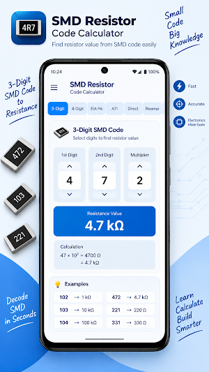 SMD Resistor Code Calculator Screenshot 0