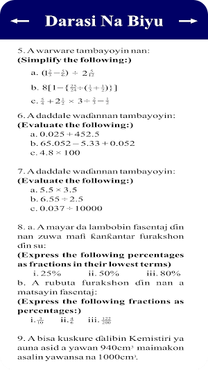 Mathematics In Hausa For SS2 Screenshot 3