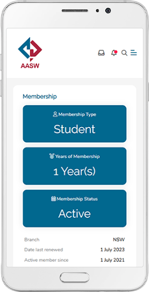 MyAASW Screenshot 1