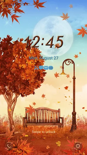 Autumn Bench Day - Wallpaper Screenshot 1