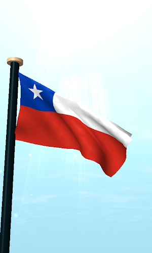 Chile Flag 3D Free Wallpaper Screenshot 1