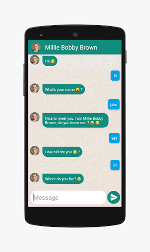 Millie Bobby Brown Fake Call Video Chat Simulation Screenshot 2