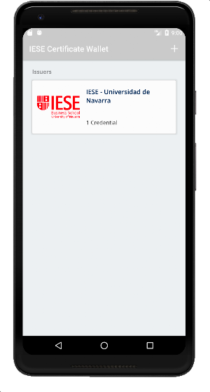 IESE Certificate Wallet Screenshot 2