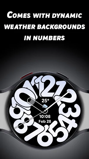 Weather Nums - Watch face Screenshot 1