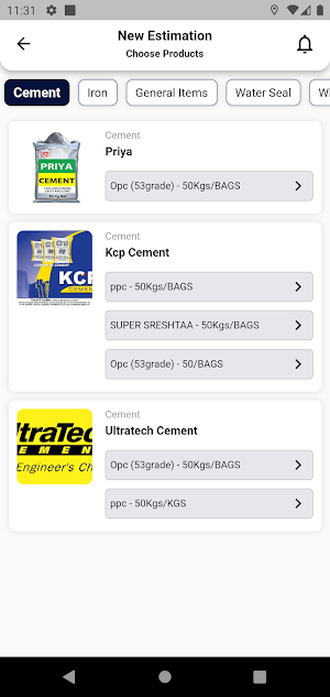 PB Construction Materials Screenshot 2