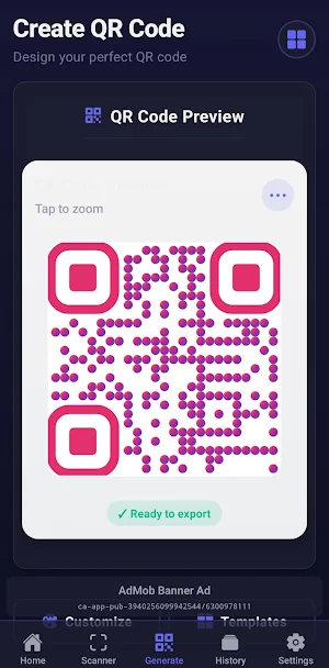 QR Code – Generate & Scan Screenshot 1