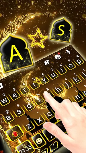 Gold Ramadan Keyboard Theme Screenshot 1