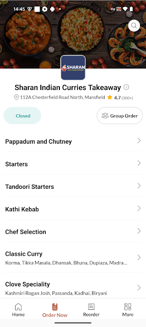 Sharan Indian Curries Takeaway Screenshot 1