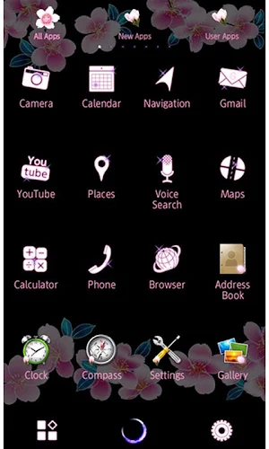Sakura Night Theme +HOME Screenshot 1