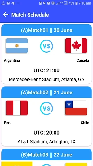 Copa America 2024 Live Schedul Screenshot 1
