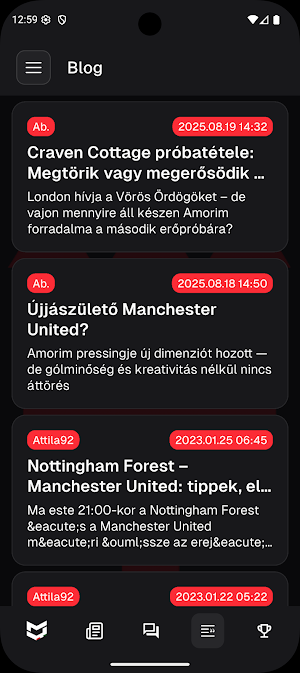 ManUtdFanatics.hu Screenshot 2