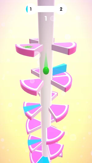 Helix pong: fruit jump slide Screenshot 1