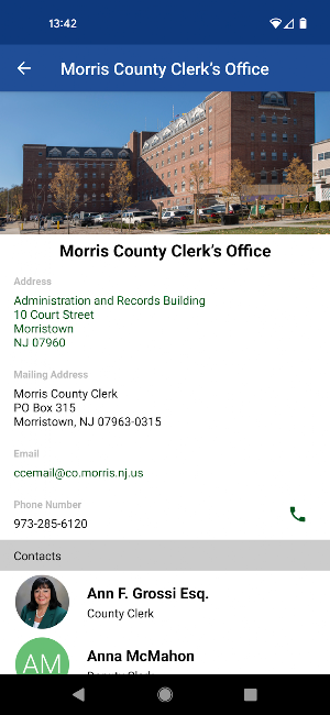 Morris County Clerk’s Office Screenshot 1