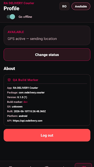 RA Delivery Courier Screenshot 0