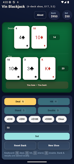 Vin Blackjack Screenshot 2