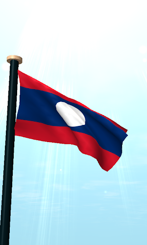 Laos Flag 3D Live Wallpaper Screenshot 1