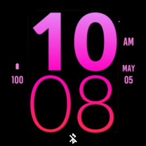 Rose Pink Large Watch Face Screenshot 3