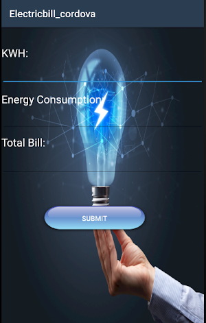 ELECTRICBILL_Cordova Screenshot 0