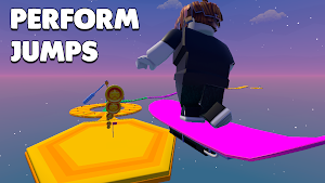 Obby Snowboard Parkour Racing Screenshot 2