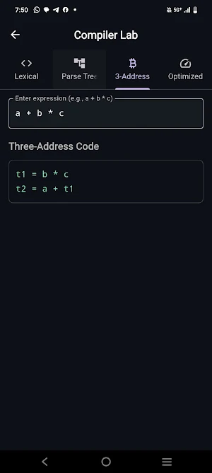 compiler design visualizer Screenshot 3