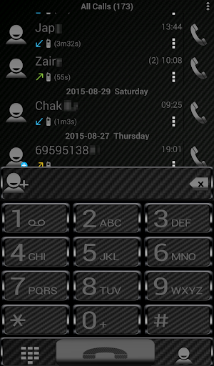Theme Black Carbon RocketDial Screenshot 0