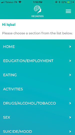 HEEADSSS Screenshot 1