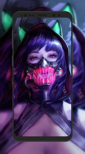Girl Mask Wallpaper Screenshot 0