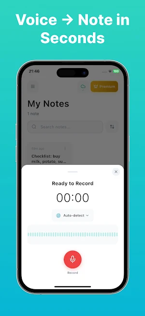 NoteLark – Voice Notes AI Screenshot 0