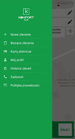 Komfort Taxi Gdańsk Tczew Screenshot 1