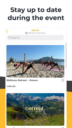 Betreat - Creative Events Screenshot 2