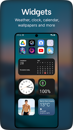 OS 27 Launcher : Golden Gate Screenshot 2