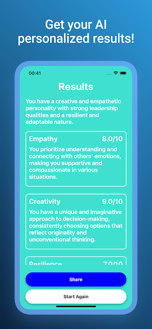 AI Personality Test Screenshot 2